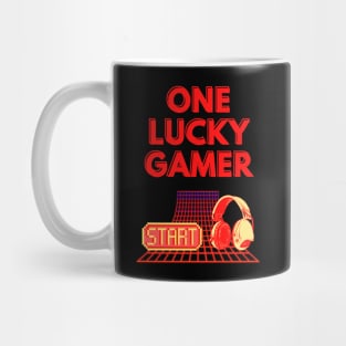 One lucky gamer t shirt mug sticker magnet cases notebook pin Mug